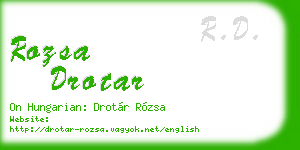 rozsa drotar business card