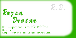 rozsa drotar business card